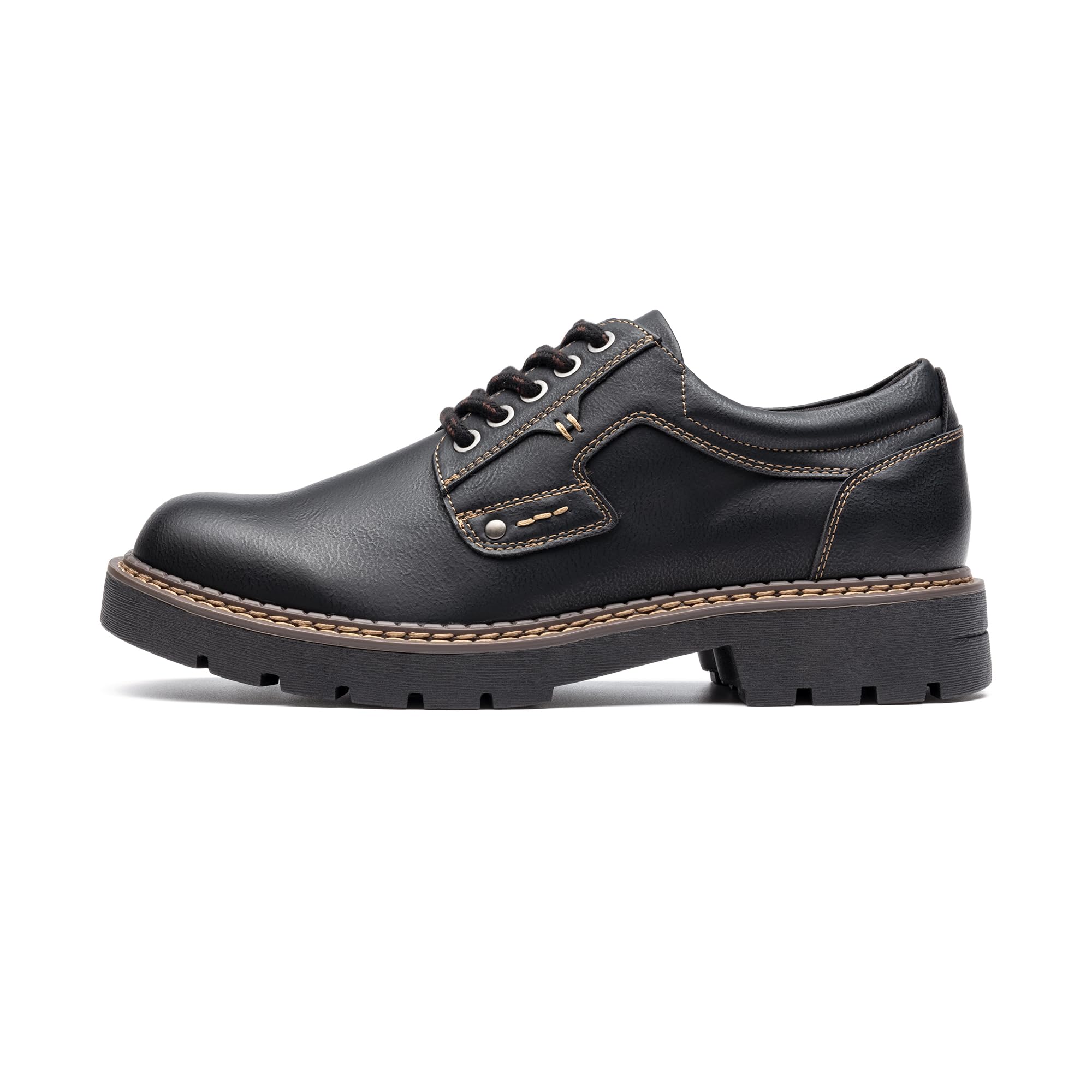 Bruno Marc Scarpe Oxford Eleganti con Lacci Uomo - Ideali per Ufficio, Cerimonia e Abiti Formali, Suola Spessa e Comfort
