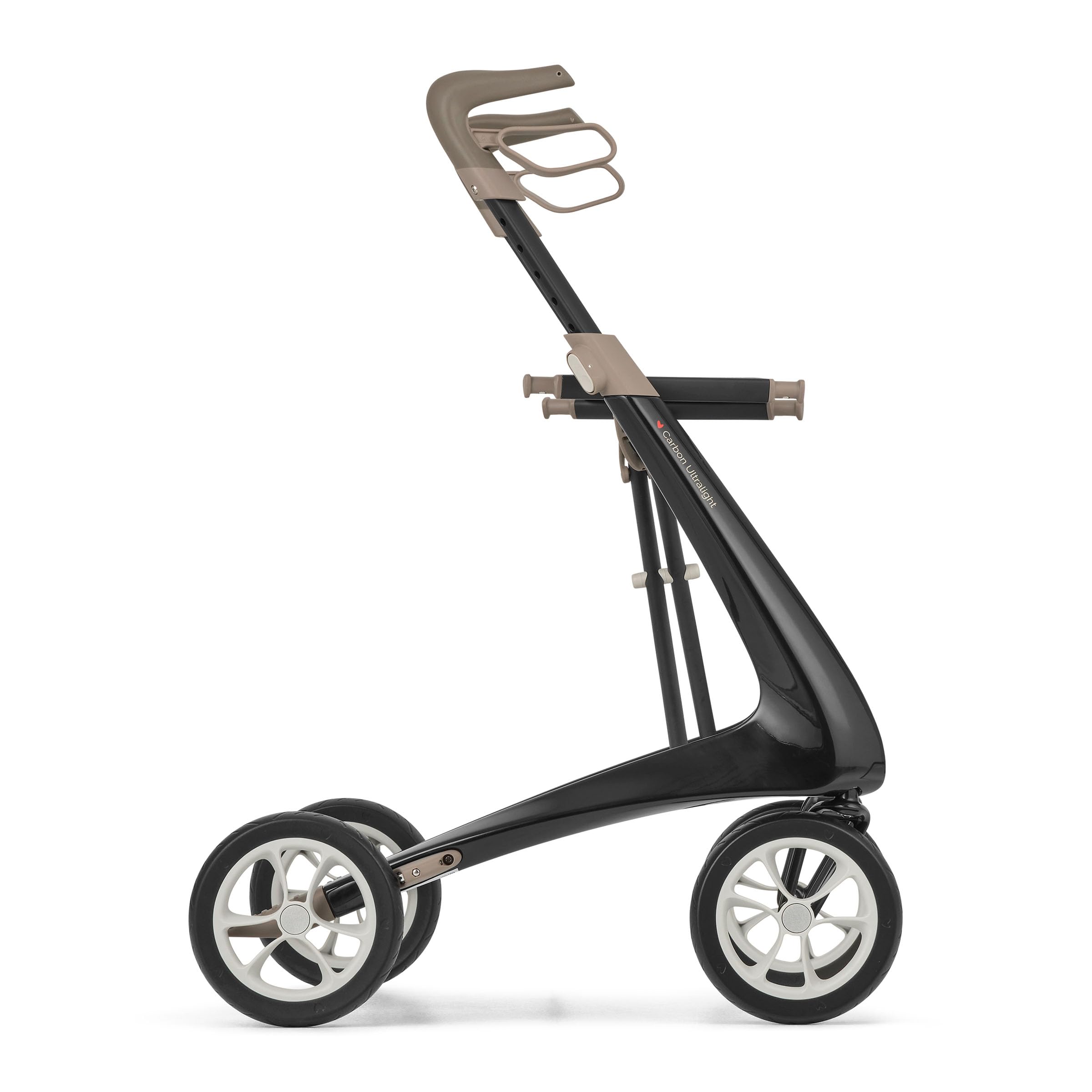 byACRE Carbon Ultralight Rollator Walker, 10.6 lbs, Black, Wide Track