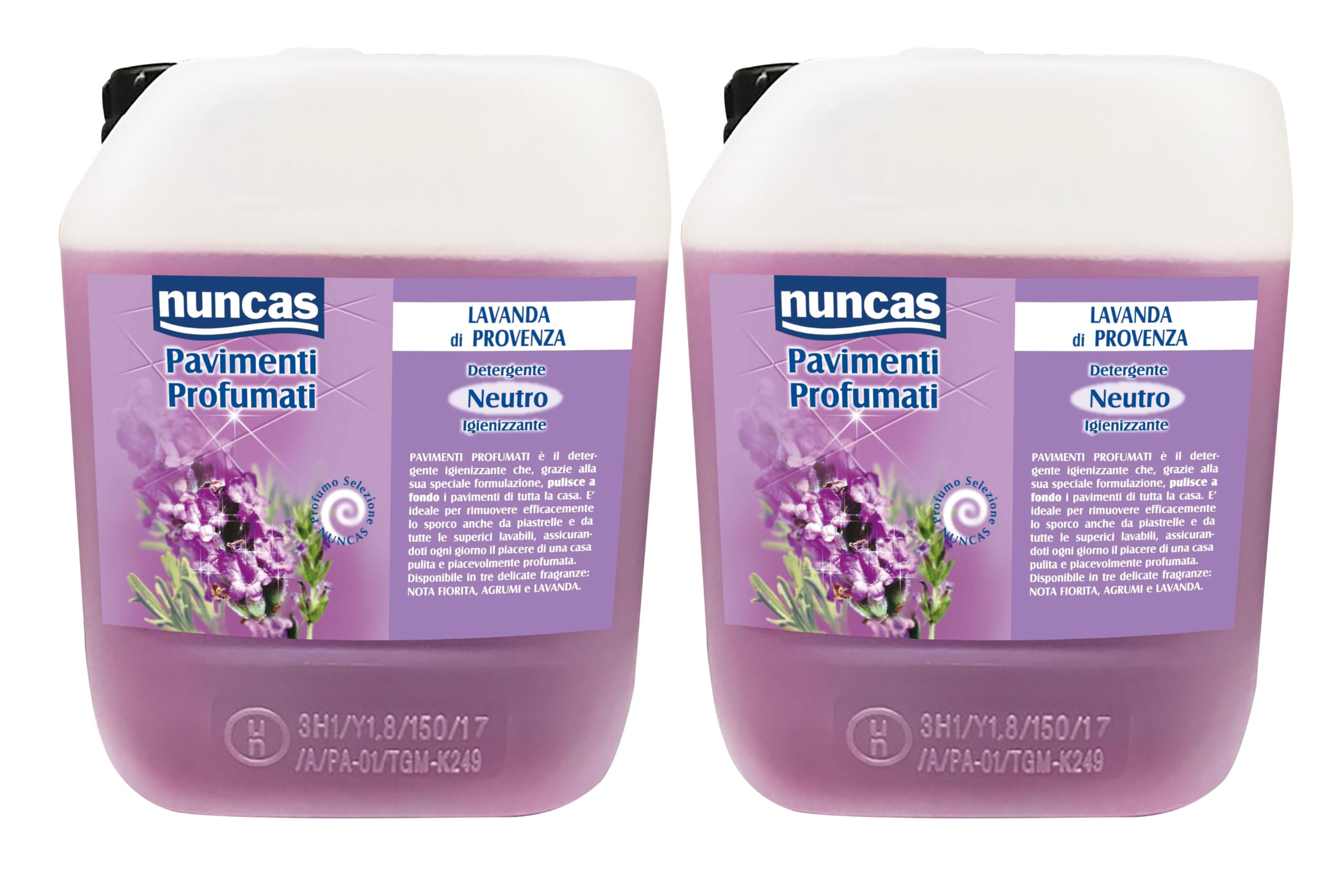 Nuncas Pavimenti Profumati - Detergente Pavimenti, Lavanda, Pack da 5 l x 2