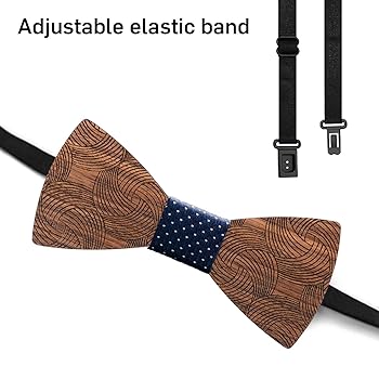 Papillon In Legno Per Ragazzi - Blu Nero, Misura Regolabile Per Matrimoni E Feste - Foto 8