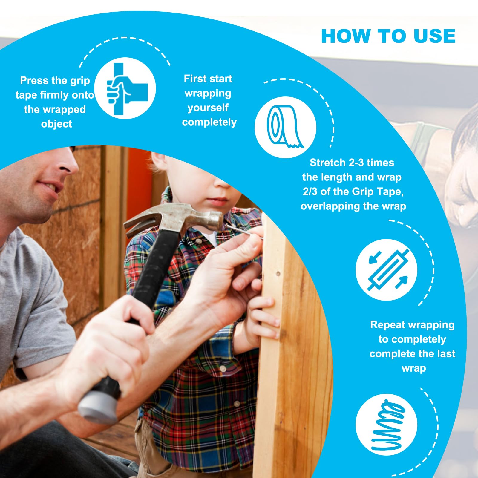 Bike Handlebar Grips Self-Fusing Silicone Grip Tape (1