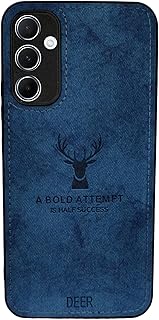 جراب رقمي فاخر بملمس ناعم مقاوم للاوساخ والصدمات وبصمات الاصابع من البولي يوريثين الحراري لهاتف سامسونج جالاكسي A55 الموعز (ازرق)