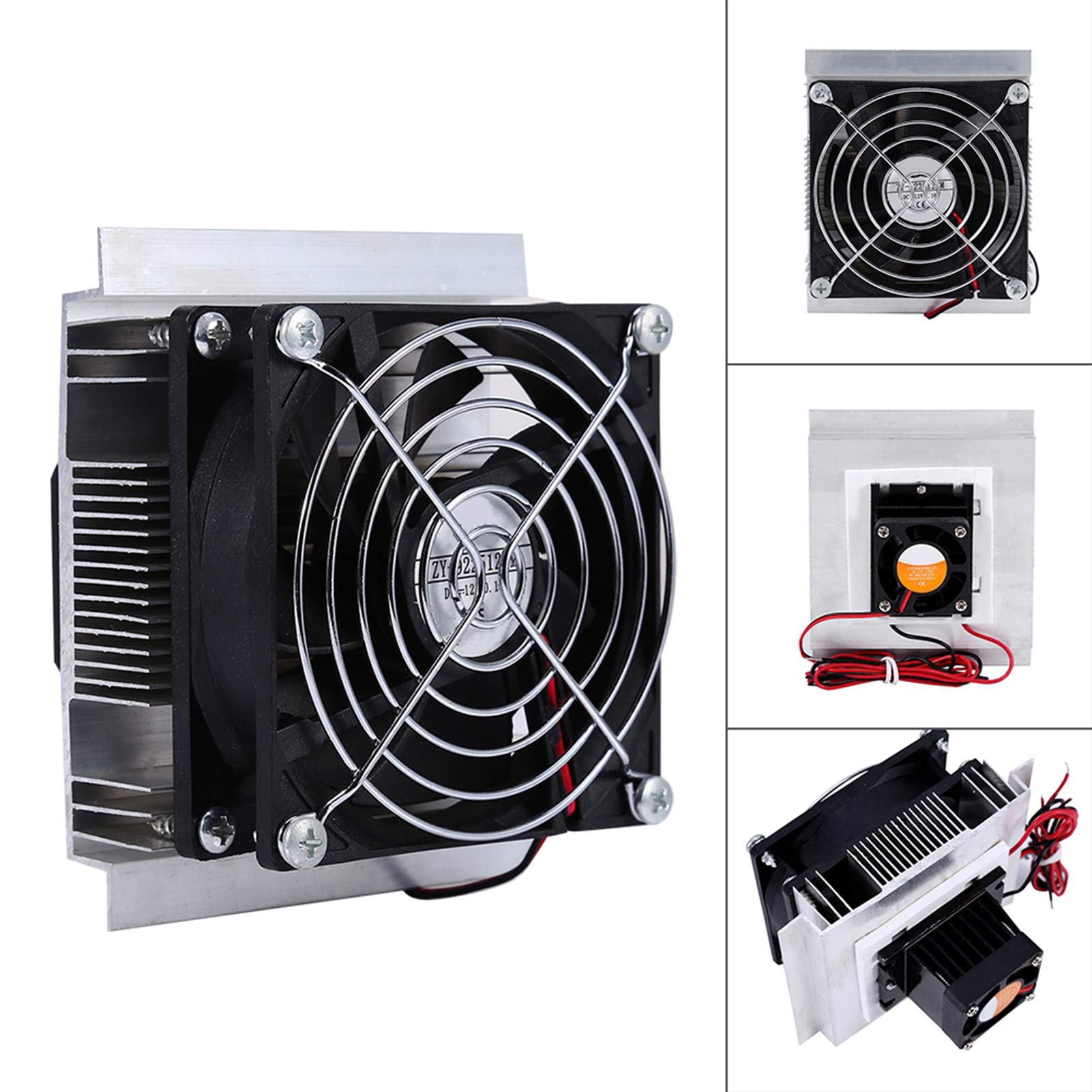 Akozon Peltier termoeléctrico Kit de de refrigeración de semiconductores de refrigeración Kit de ventilador de bricolaje Enfriador necesita 12V DC 6A Power