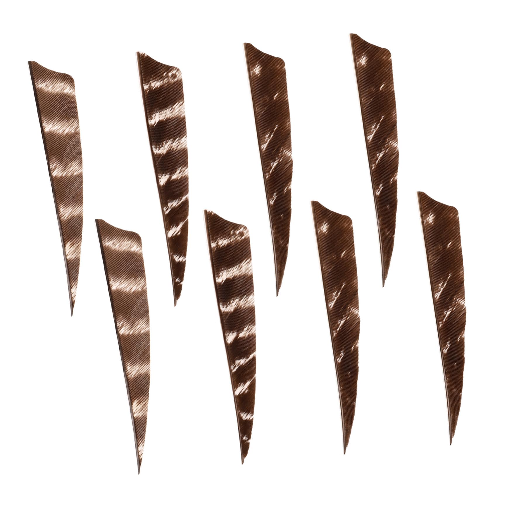 GANAZONO Sturdy Turkey Arrow Fletchings 8pcs Set for Improved Bow Accuracy Stability