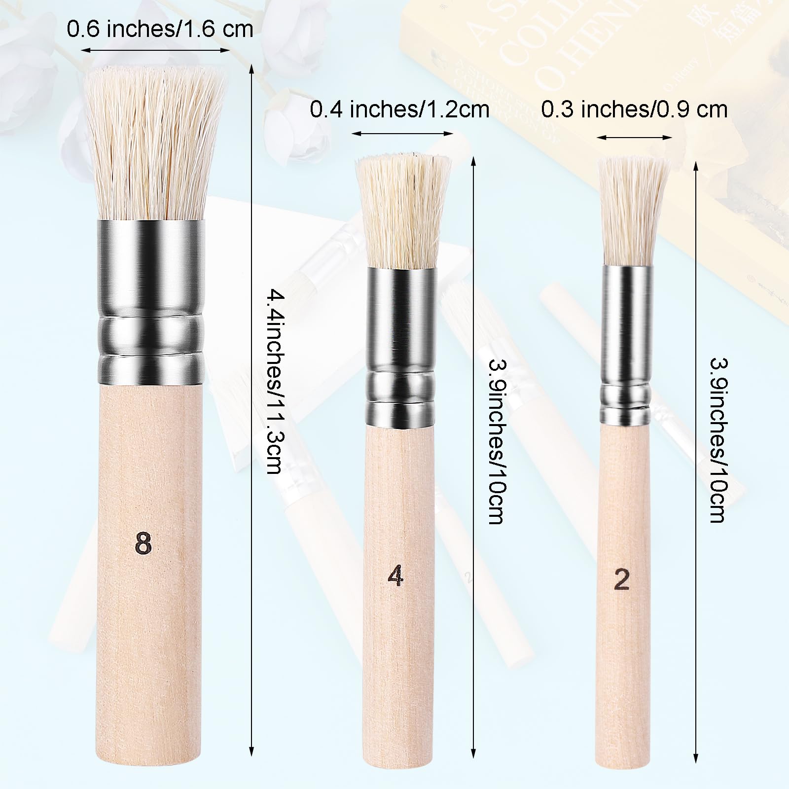 6 pennelli / Pennello per pittura a olio, acrilico e altro