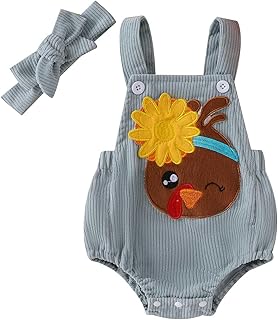 2025 Niños Niñas sin mangas dibujos animados pavo calabaza estampado mameluco recién nacido trajes de bebé ropa compatible con hacer vestidos niños