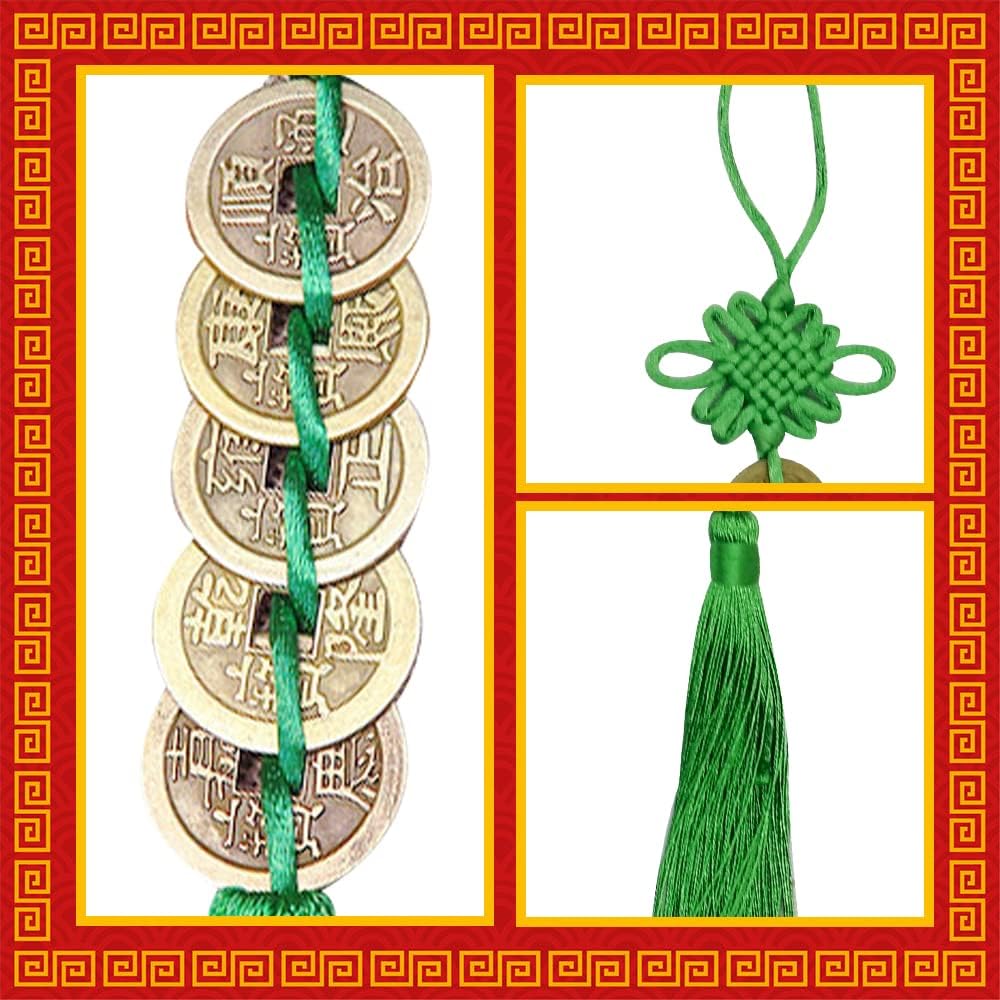 Lote De 10 Monedas Chinas De La Suerte De Bronce – Feng Shui Y Año Nuevo Chino, 24 Mm De Diámetro Con 5 Estilos De Emperadores