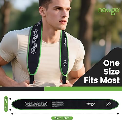 Miniatura 6 de NEWGO Envoltura refrescante para el cuello para el cuello, bufanda de terapia fría de larga duración para climas cálidos, dolor de cuello y alivio