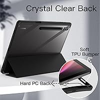 Vista 3 de JETech Funda para Samsung Galaxy Tab S10 Ultra/Tab S9 Ultra de 14.6 pulgadas con soporte para S Pen y parte trasera de policarbonato transparente