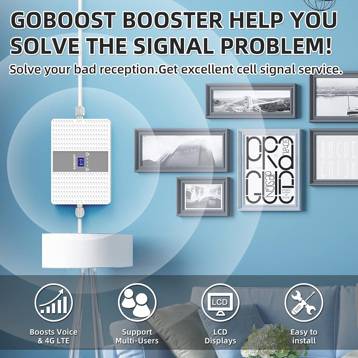Limited Stock Goboost Cell Phone Signal Booster for Home and Office 3G 4G LTE Band 4 Band 5 850MHz 1700/2100MHz Cell Signal Amplifier Repeater with Antenna Kit for AT&T Verizon US Cellular & More | FCC Approved Super Sale 🛒 Goboost Cell Phone Signal Booster for Home and Office 3G 4G LTE Band 4 Band 5 850MHz 1700/2100MHz Cell Signal Amplifier Repeater with Antenna Kit for AT&T Verizon US Cellular & More | FCC Approved