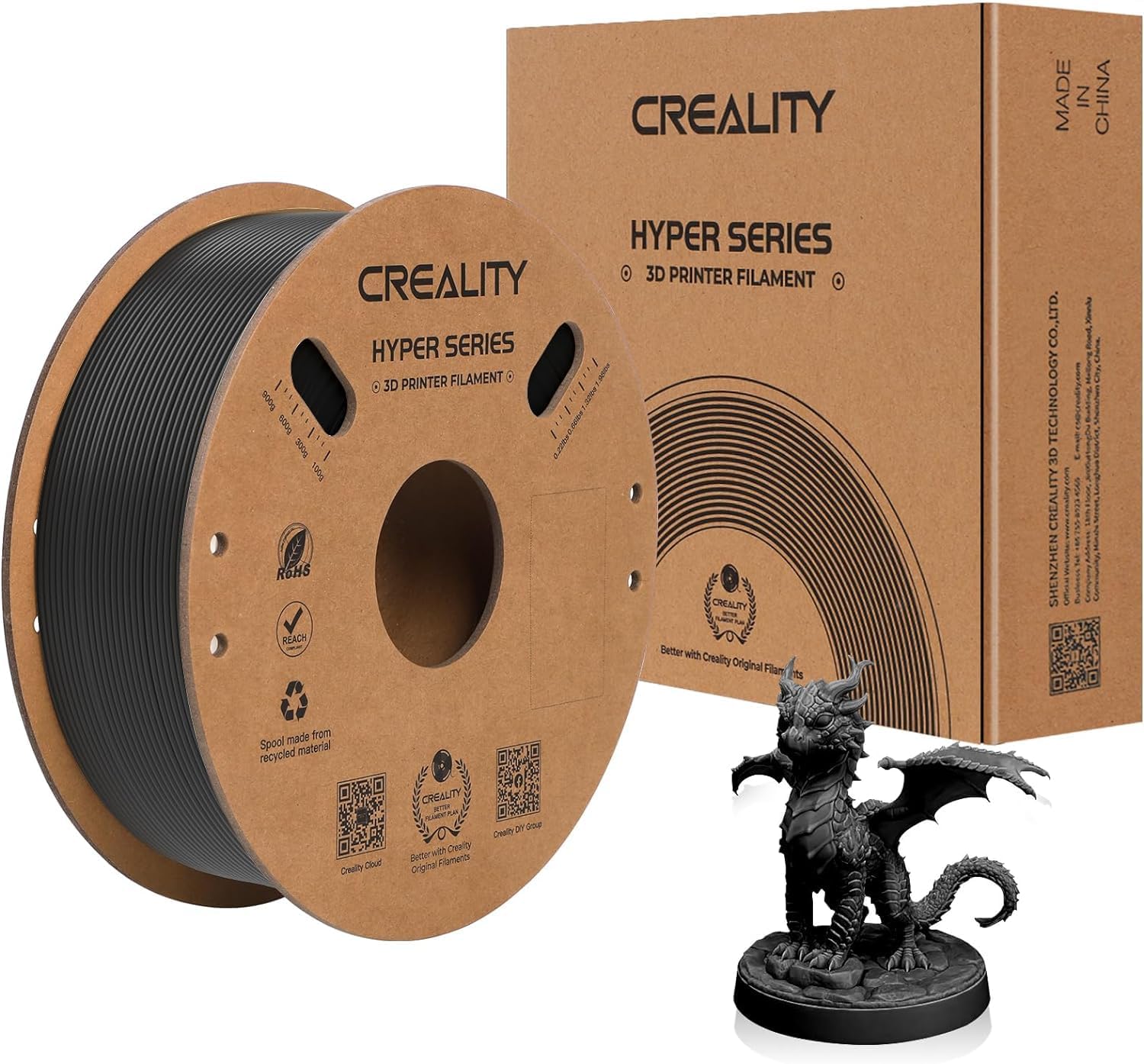 Filament Creality Ender-PLA 1,0 kg 1,75 mm Noir main image 1