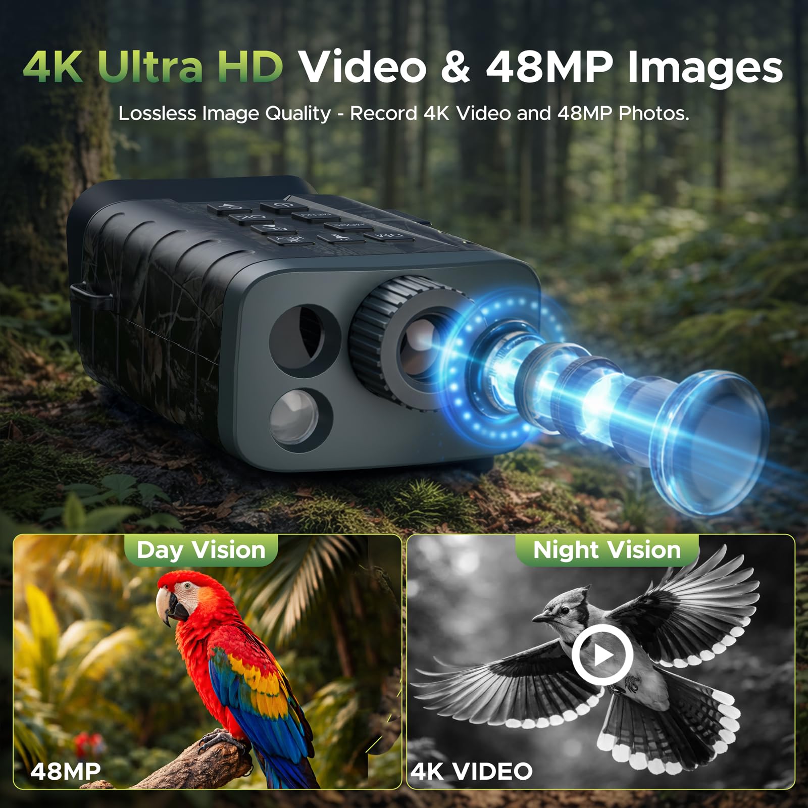 Amazon.com: Night Vision Goggles with Rangefinder – 4K Video, 18X