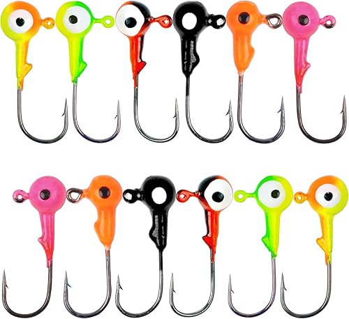 Cabezas de señuelo de pesca, 3060 piezas de colores surtidos, cabeza de bola redonda, anzuelos de pesca duraderos para lubina, trucha, agua salada,