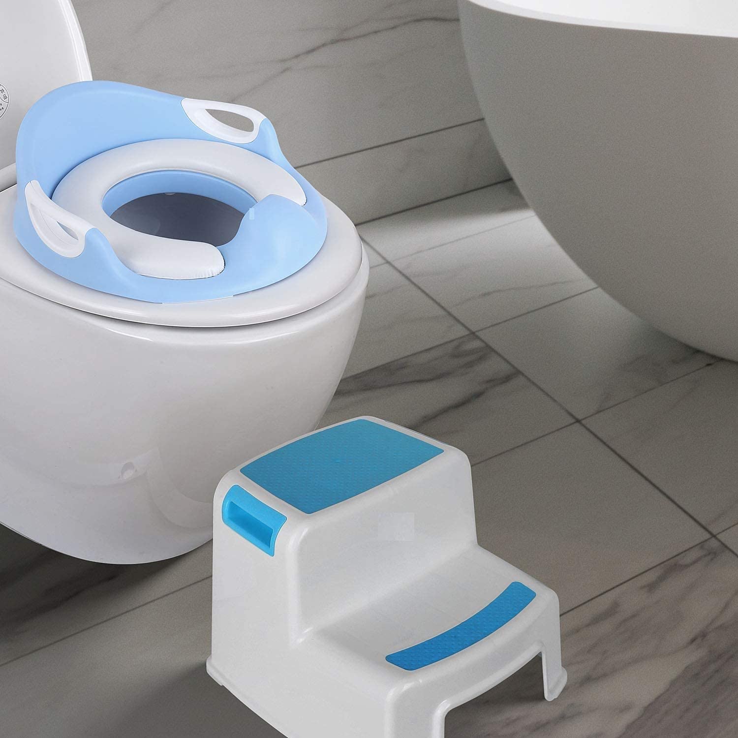 Abhsant Baby Feet Stool Baby Bath Stool Bathroom Slip Bench Step Stool Child Step Stool Kid's Toilet Stool for Boys and Girls Bathroom Or Toddler Toilet Training 4