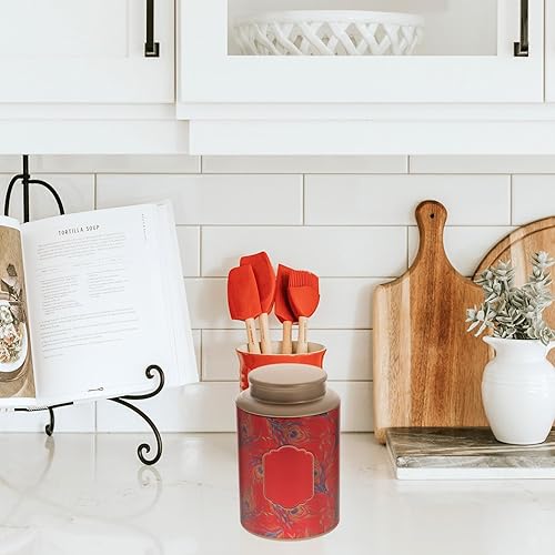 Miniatura 9 de Recipiente de té de metal hermético para té, lata de té de hojalata, para el hogar, cocina, almacenamiento de té sellado, contenedor de metal para