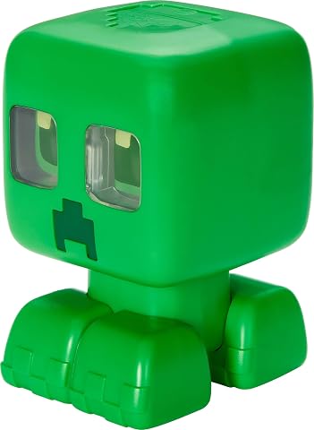 Mattel Minecraft Evcil Creeper Figürü JGX49 | Işıklar, Sesler ve Patlayan Hareketli Creeper Mob, 14 cm Düğmeyle Etkinleştirilen Figür
