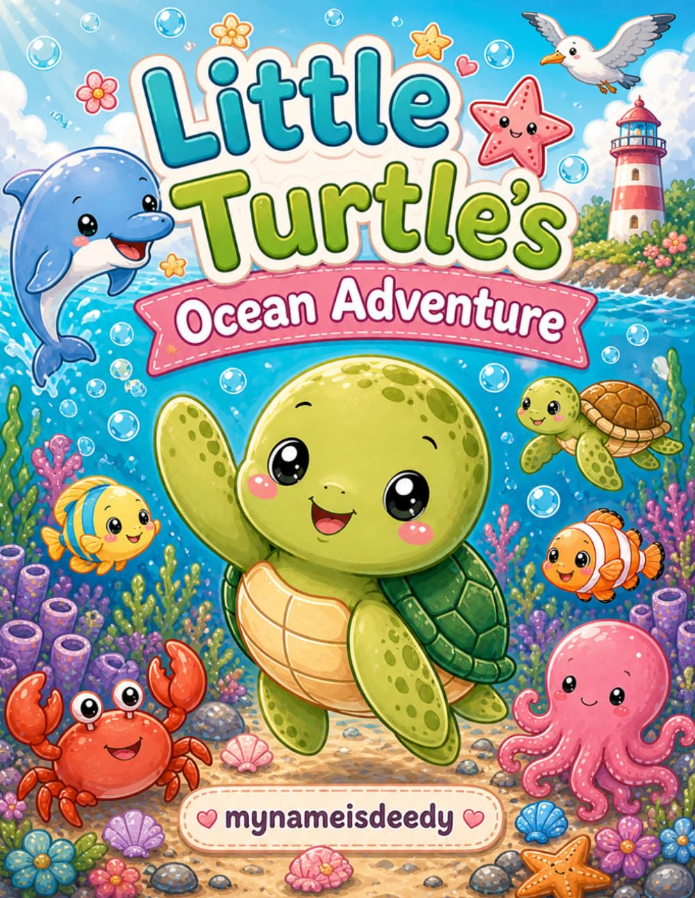Coloring Book for Kids: The Little Turtle's ocean adventure for Kids age 4-8