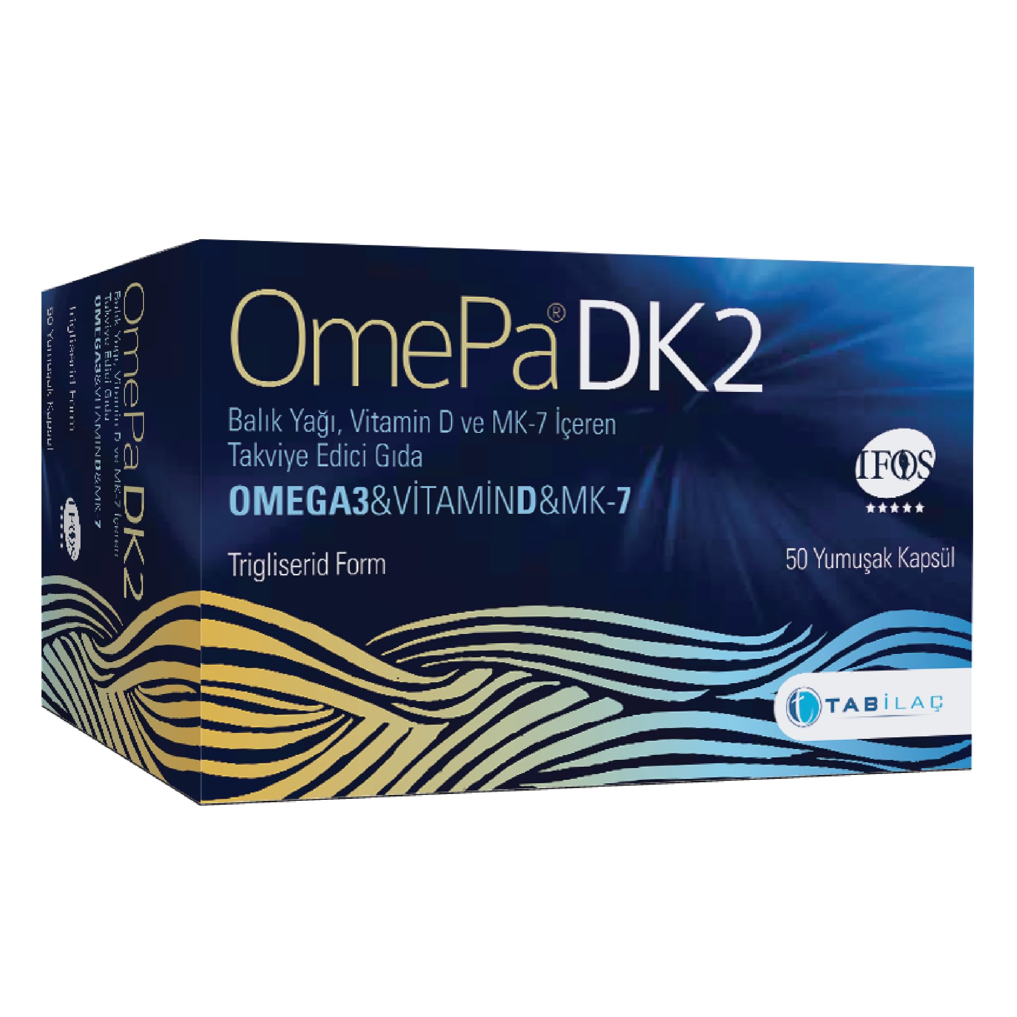 Omepa DK2 Omega 3 & Vitamin D & Menaq7 50 Yumuşak Kapsül