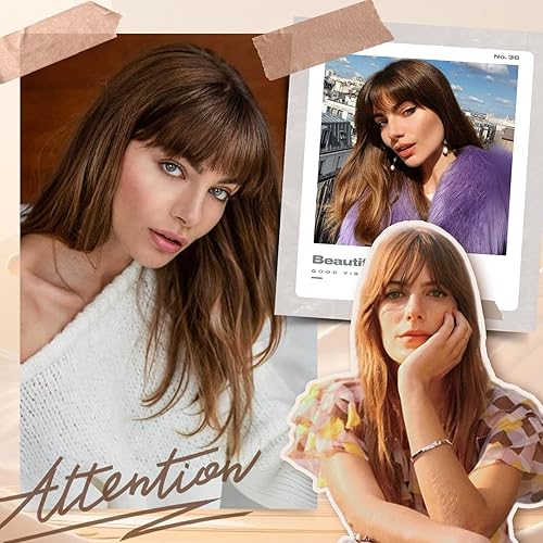 Miniatura 6 de HAIRCUBE Flequillo con clip, extensiones de flequillo 100 % cabello humano, flequillo grueso francés de 0.44 oz (12 gramos) con clip en las