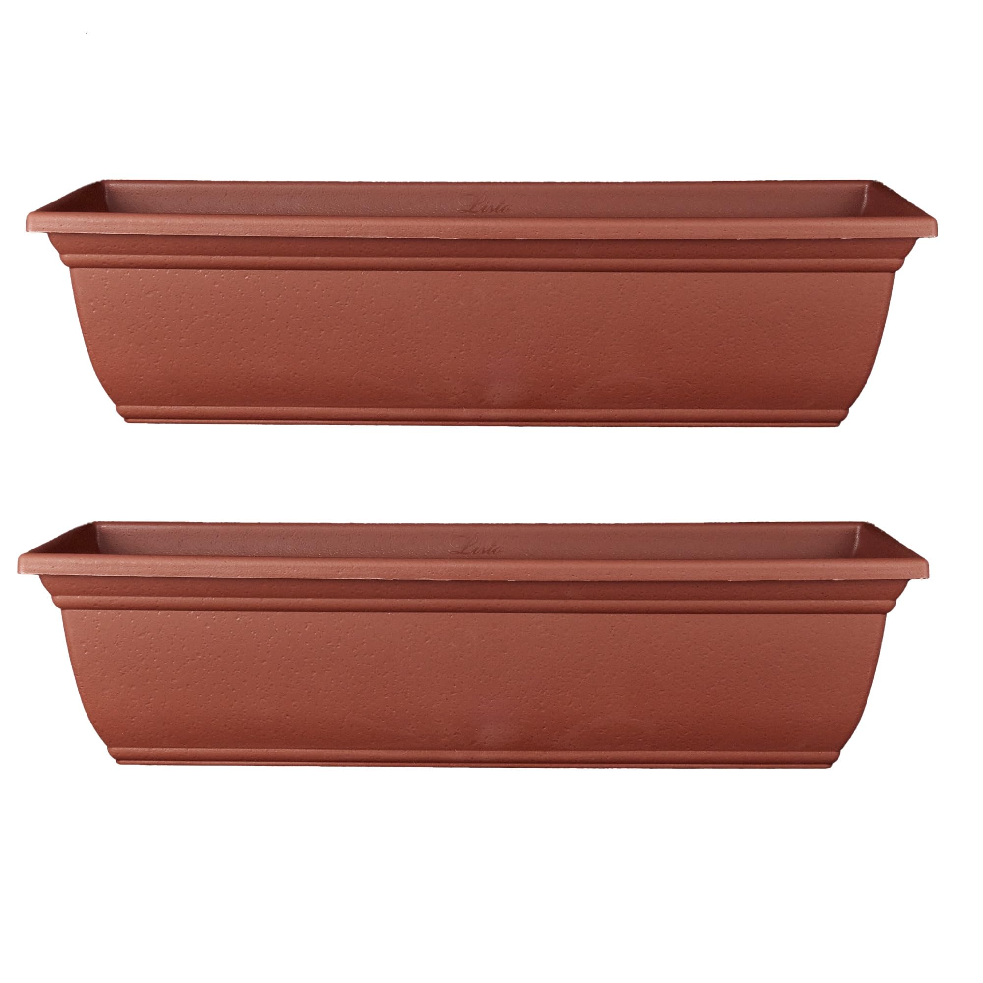 The HC Companies Mojave Window Planter Box, 24 Inch, Brick Red, 2-Pack