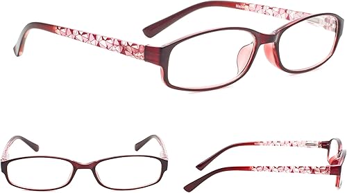 Miniatura 4 de Gr8Sight Paquete de 3 lentes de lectura con bisagras de resorte para mujer, Mezcla de 3 pares.