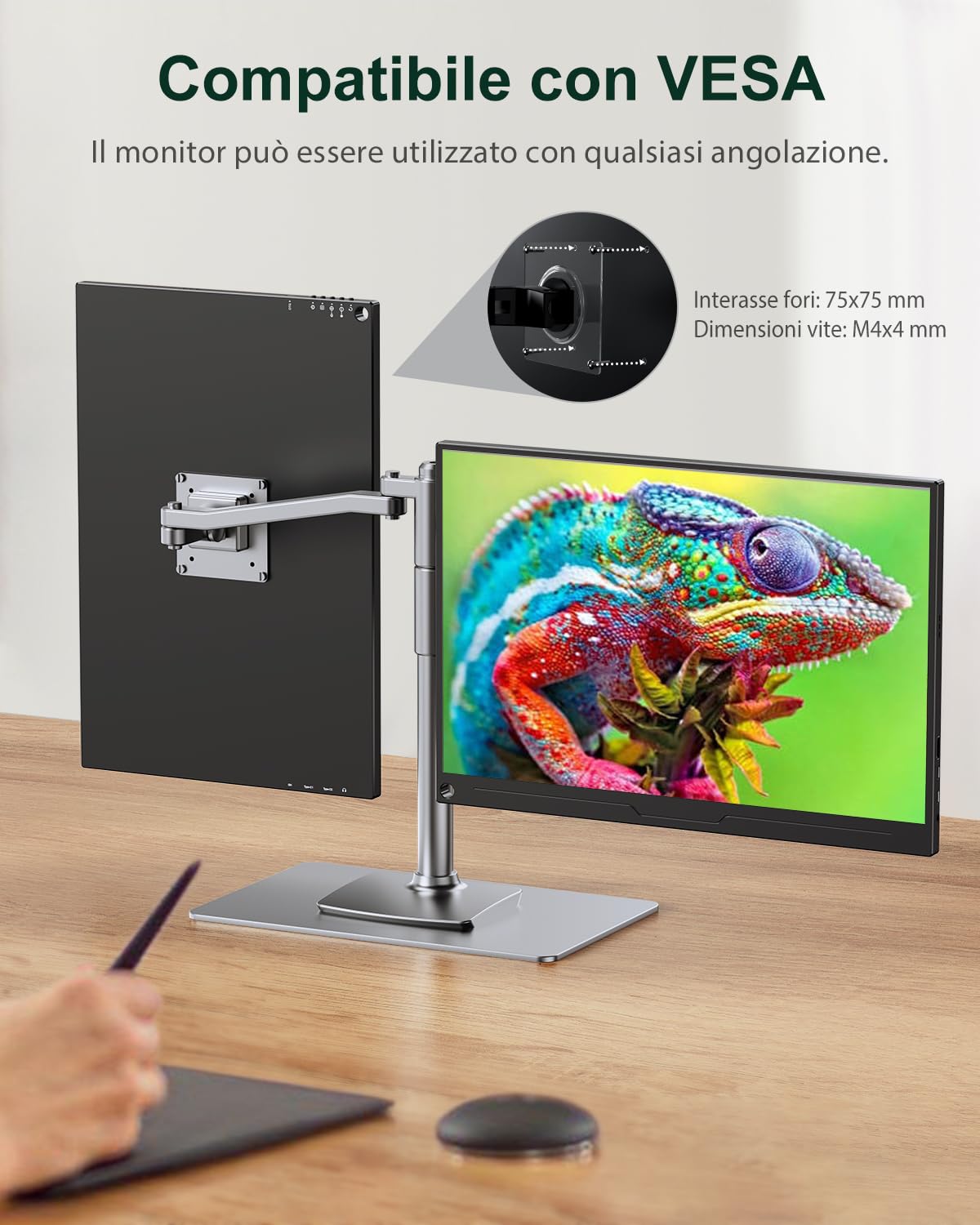 UPERFECT 16" 2.5K QLED Monitor Portatile 2000:1 500 Nit 2560x1600
