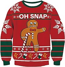 RAISEVERN Ugly Christmas Sweater for Men Women Knitted Pullover Tops