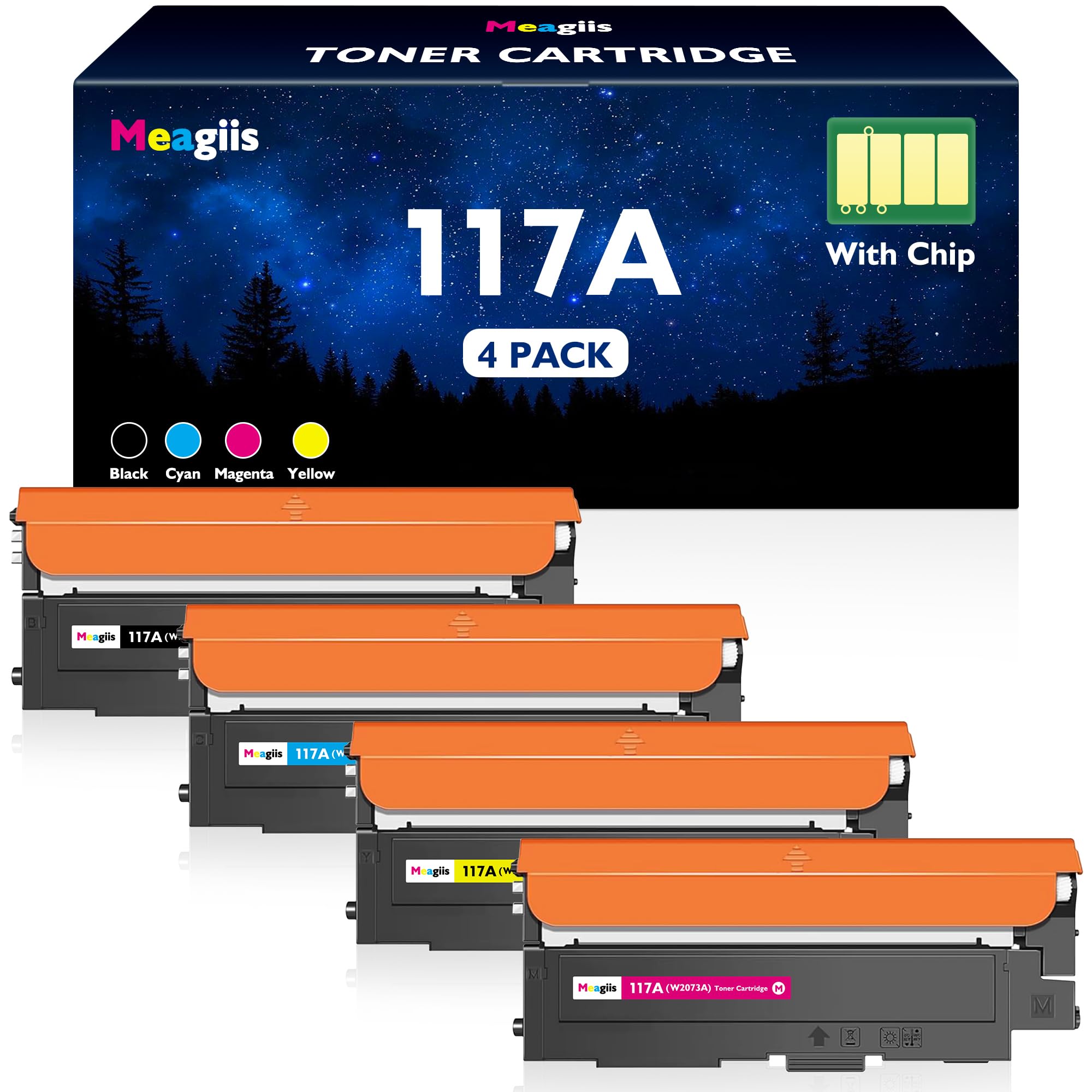 117A Toner Compatible pour HP 117A Toner (Lot de 4)
