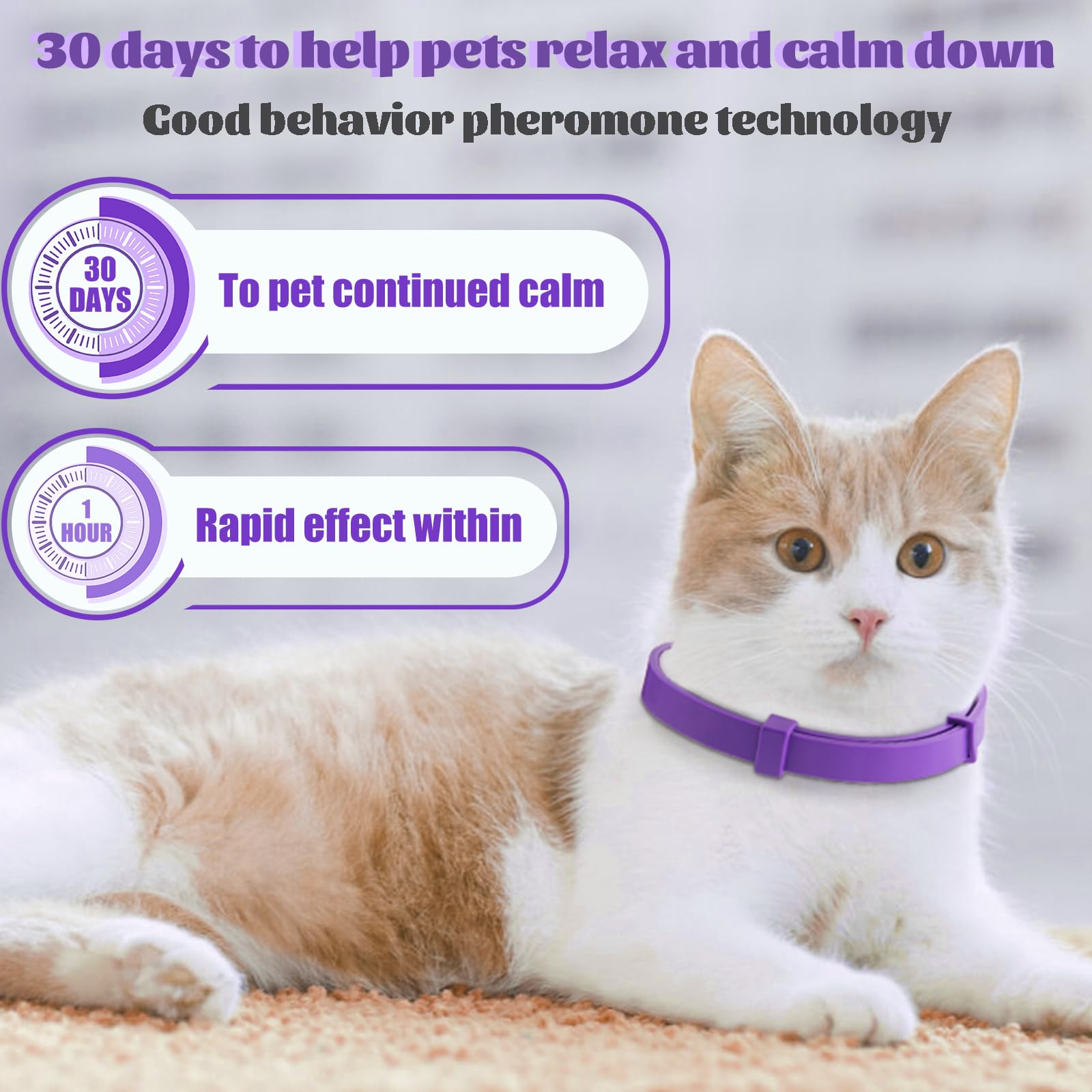 4 Pack Calming Collar for Cats & Kittens - Cat Pheromone Collars for Anxiety Relief for Peeing,Meowing,Fighting,Scratching - image 3