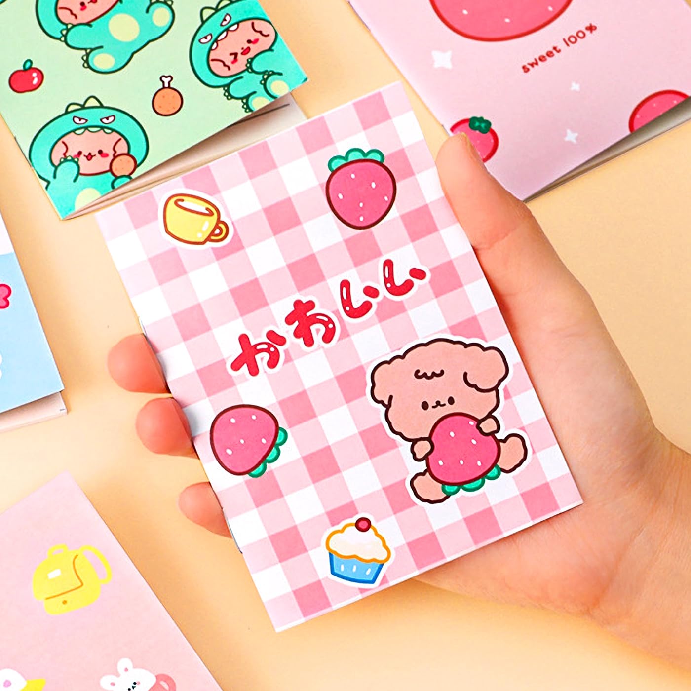 MEIYIFAN 40 Pezzi Mini Quaderno(8,5 x 12 cm), Blocchi per Appunti Tascabili, Carta di Qualità, 16 Stili, 3 Colori, Per Scuola, Ufficio, Viaggi