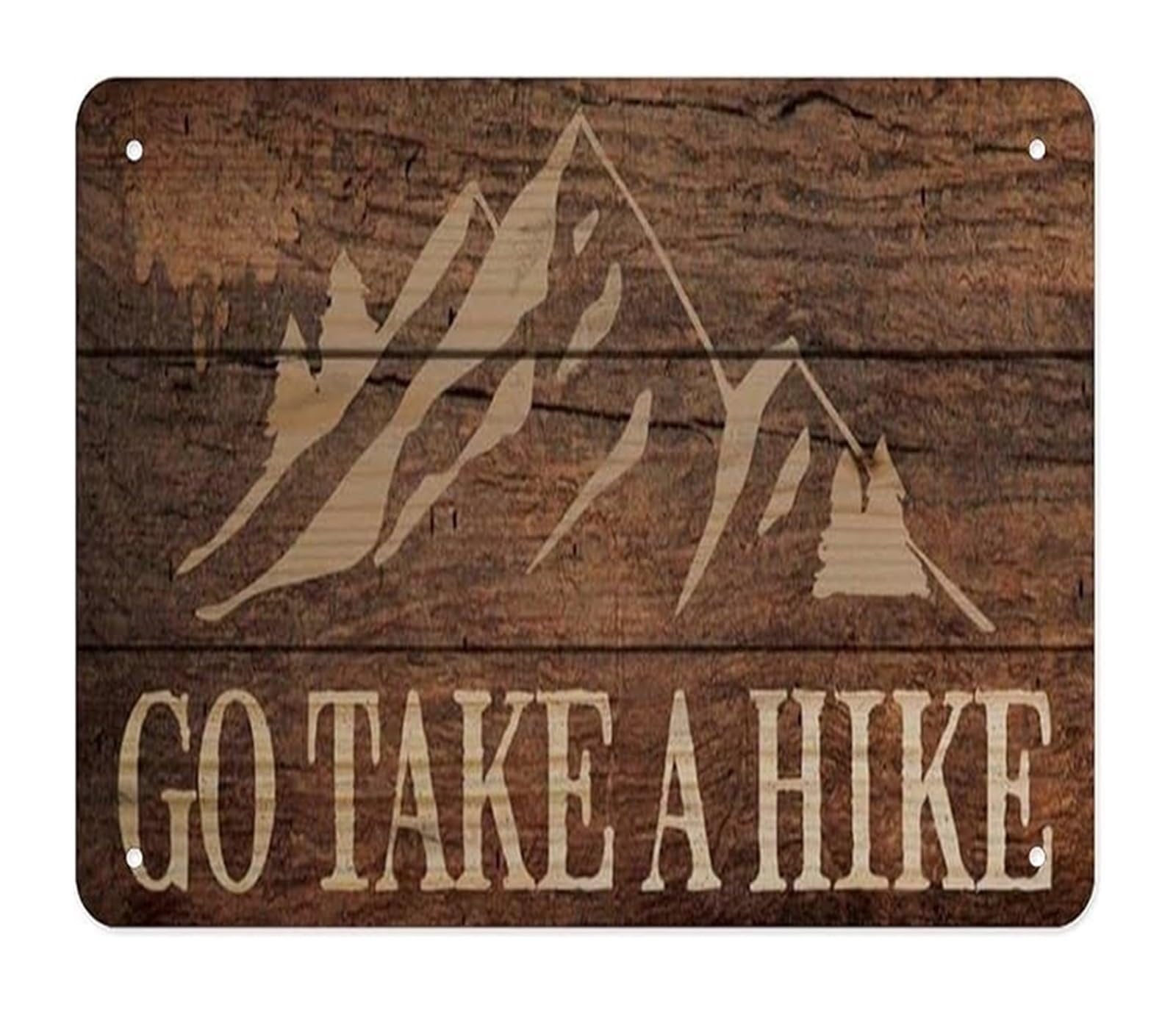 MQXFCZUX Sarcastic Outdoor Quote Metal Tin Sign Go Take a Hike Rustic Wall-Art for Mountain Cabin Lodge Camping Humor Gift 8 X 12 inch