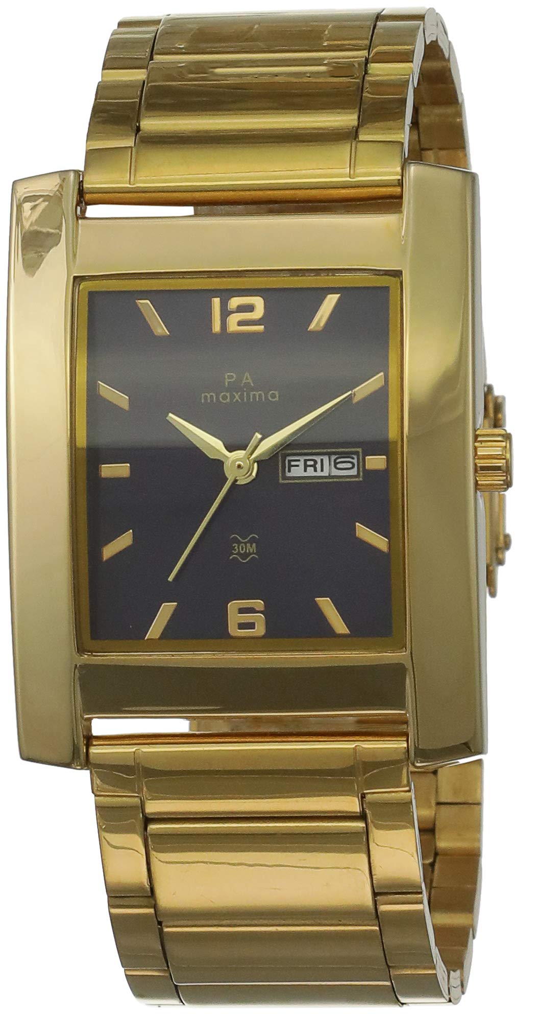 Maxima Stainless Steel Analog Blue Dial Men Watch-49981Cagy, Gold Band (B07CSSY18H) Amazon Price History, Amazon Price Tracker
