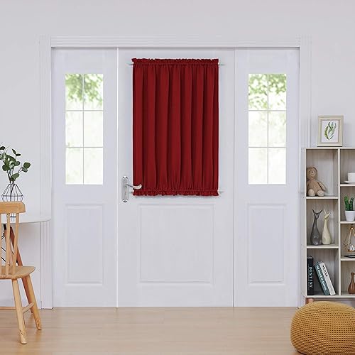 Miniatura 2 de Deconovo Cortinas de Navidad, cortina de puerta francesa, oscurecimiento de habitación y aislamiento térmico, cortinas opacas para decoración de