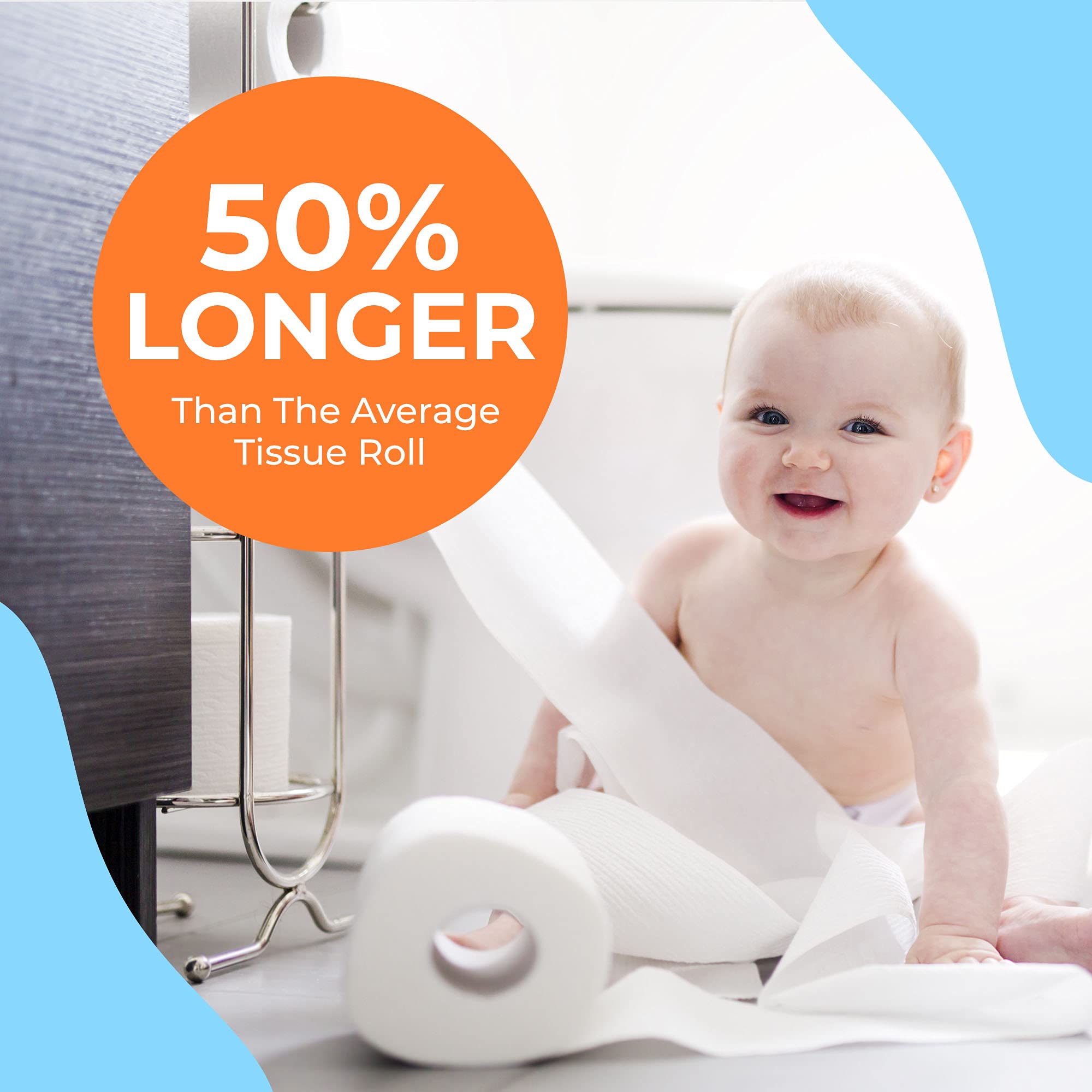 Premium Bamboo Toilet Paper, Zero Waste TreeFree Tissue Paper, Soft and Strong 3Ply Fragrance