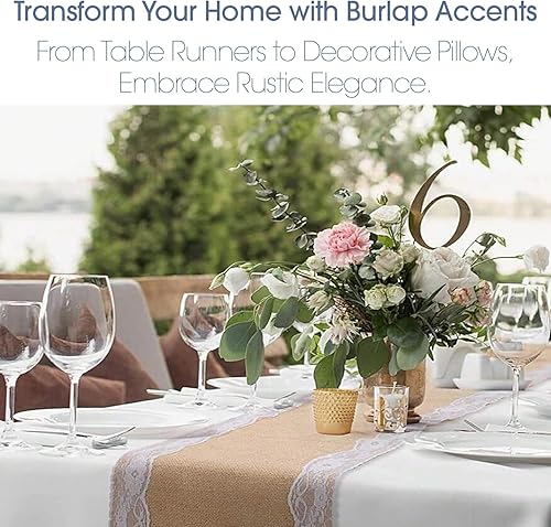 Miniatura 6 de Pico Textiles - Tela de arpillera de 40 pulgadas de ancho, 10 yardas (30 pies), tela de arpillera natural de alta calidad, se vende por yarda, ideal