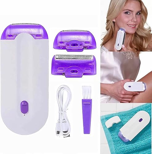 Borrador de pelo calvo Baddie, borrador de cabello suave y sedoso, kit de depilación sin dolor, depiladora recargable portátil, se aplica a