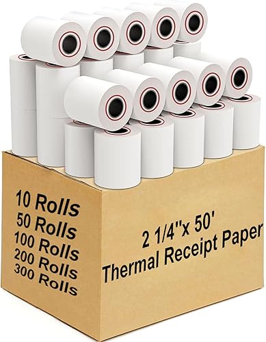 Miniatura 2 de Coopaty Papel de recibo térmico de 2 14 "x 50' para POS y caja registradora (100 rollos)