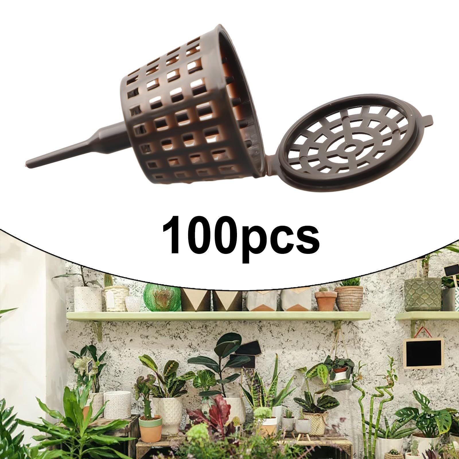 Lot de 100 paniers d'engrais pour bonsaï réutilisables taille L
