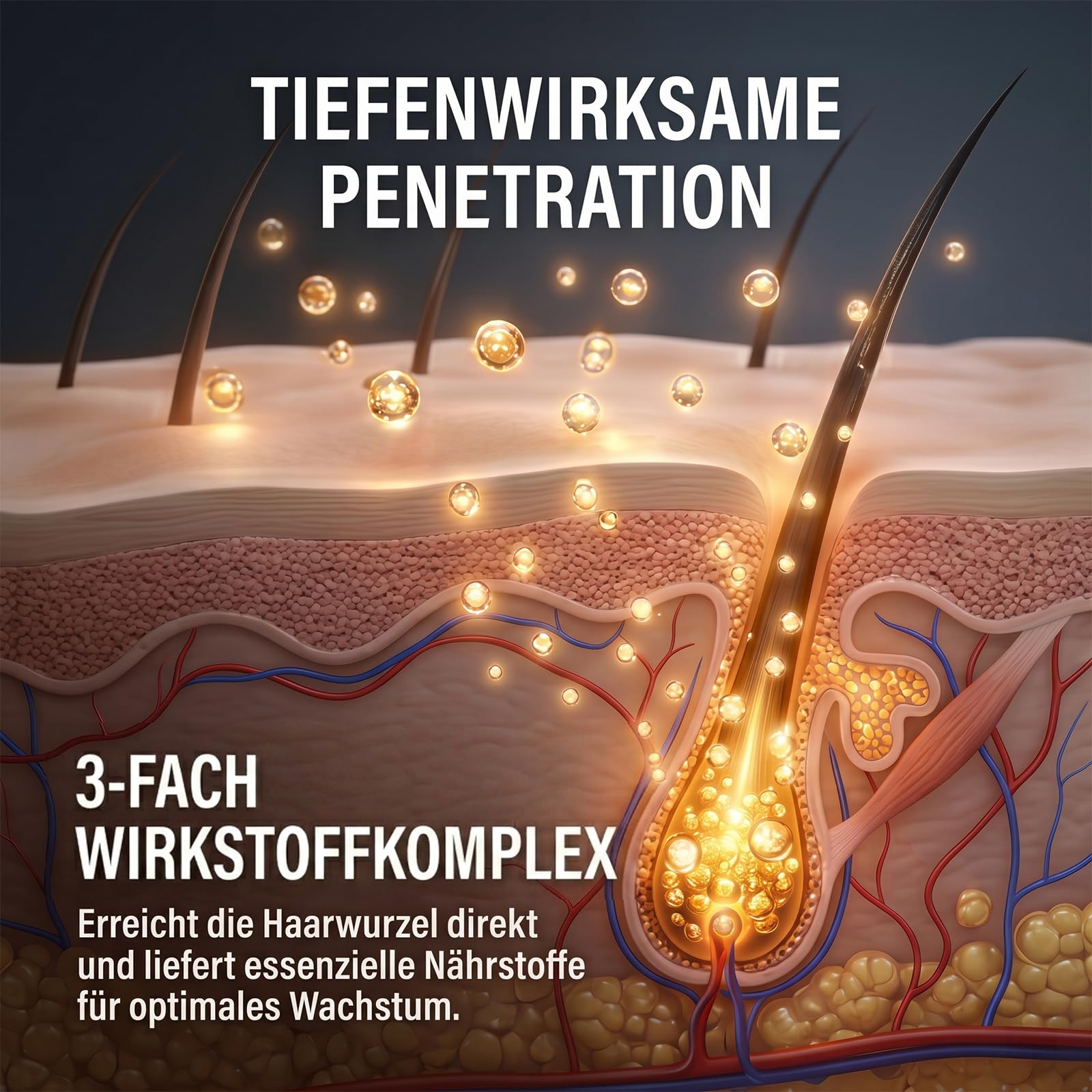 Haarwachstum Spray, Hair Growth Spray, Haarwachstum Beschleunigen, Serum Aktivierung Kopfhauterneuerungskomplex für Frauen und Männer Tägliche Haarpflege, 60 ml