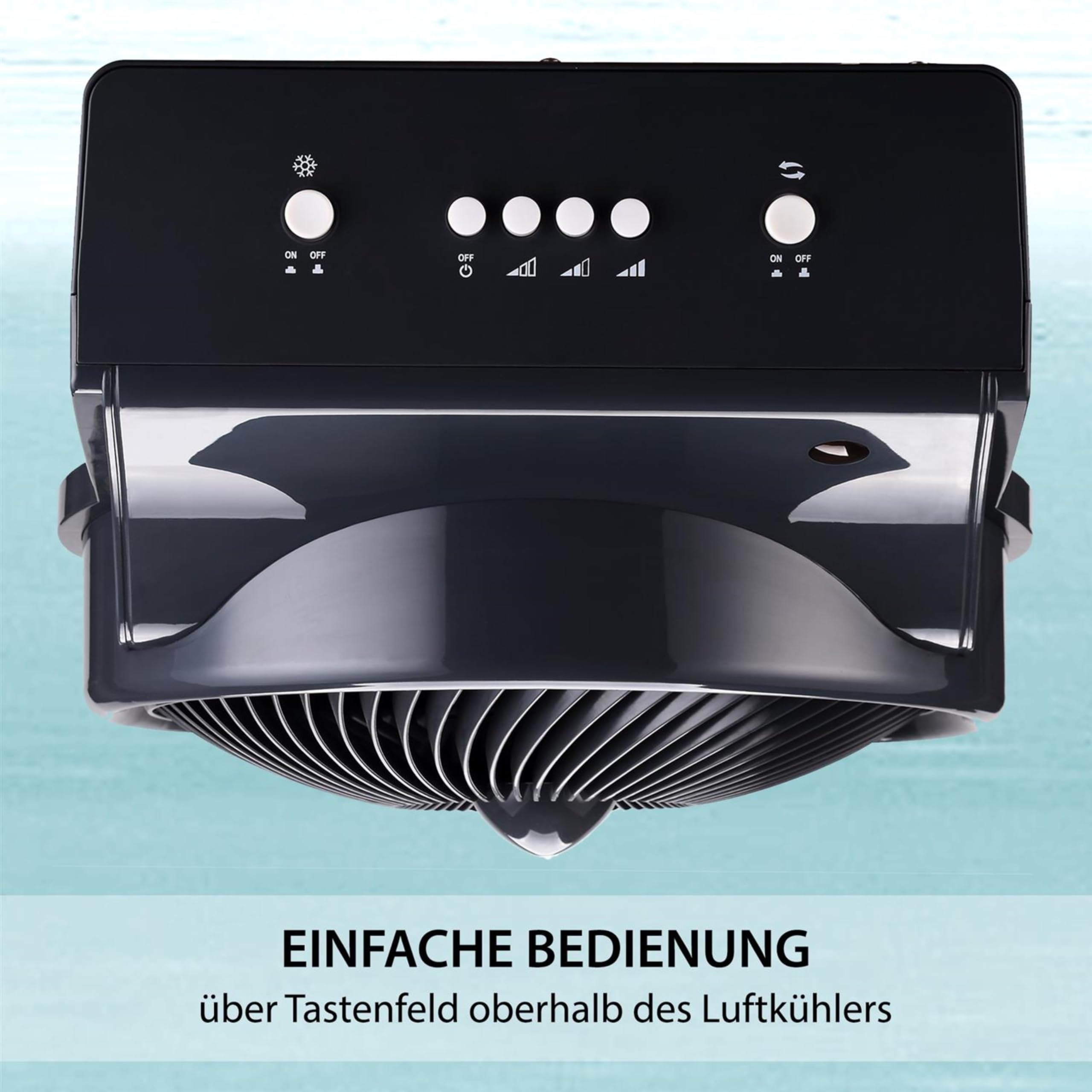 Syntrox Luftkühler mit Ventilator | Wasser gekühlt | Verdunstungskühler, Luftbefeuchter, Lufterfrischer, Multifunktionsgerät, inklusive Schwenkfunktion