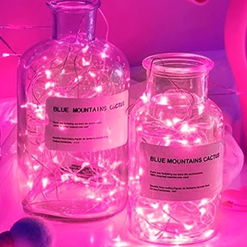 Miniatura 4 de Paquete de 16 30 luces LED que funcionan con pilas, 10 pies, impermeables, parpadeantes, luces de tarro de masón, luces de alambre plateado, luces