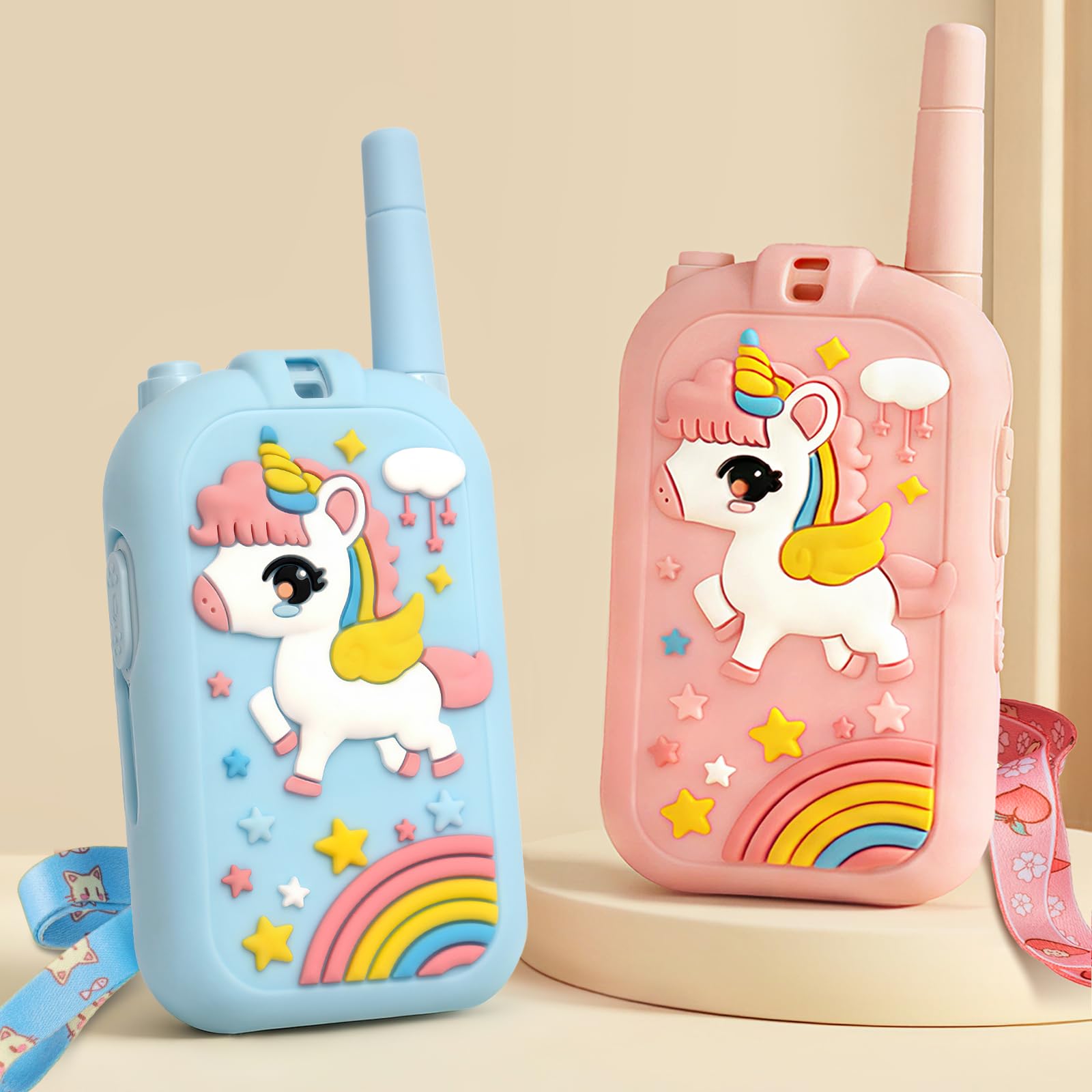 Video Walkie Talkies for Kids, 2 Pack Rechargeable with Screen