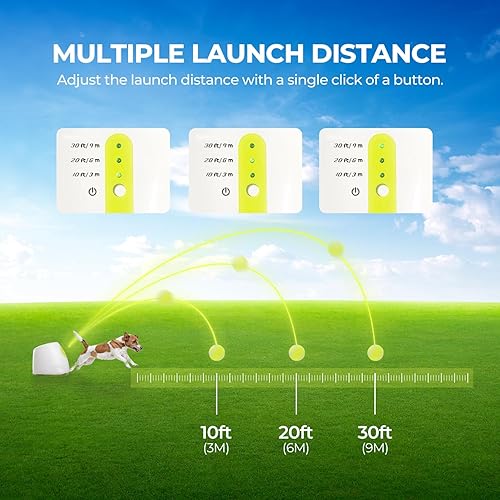 Miniatura 2 de ALL FOR PAWS Lanzador automático de bolas para perros pequeños y medianos, máquina interactiva de lanzamiento de pelotas de tenis para perros,