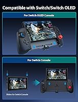 Vista 7 de NexiGo Gripcon, Enhanced SwitchSwitch OLED Controller for Handheld Mode, Ergonomic Controller for Nintendo Switch OLED with 6-Axis Gyro, Mapping