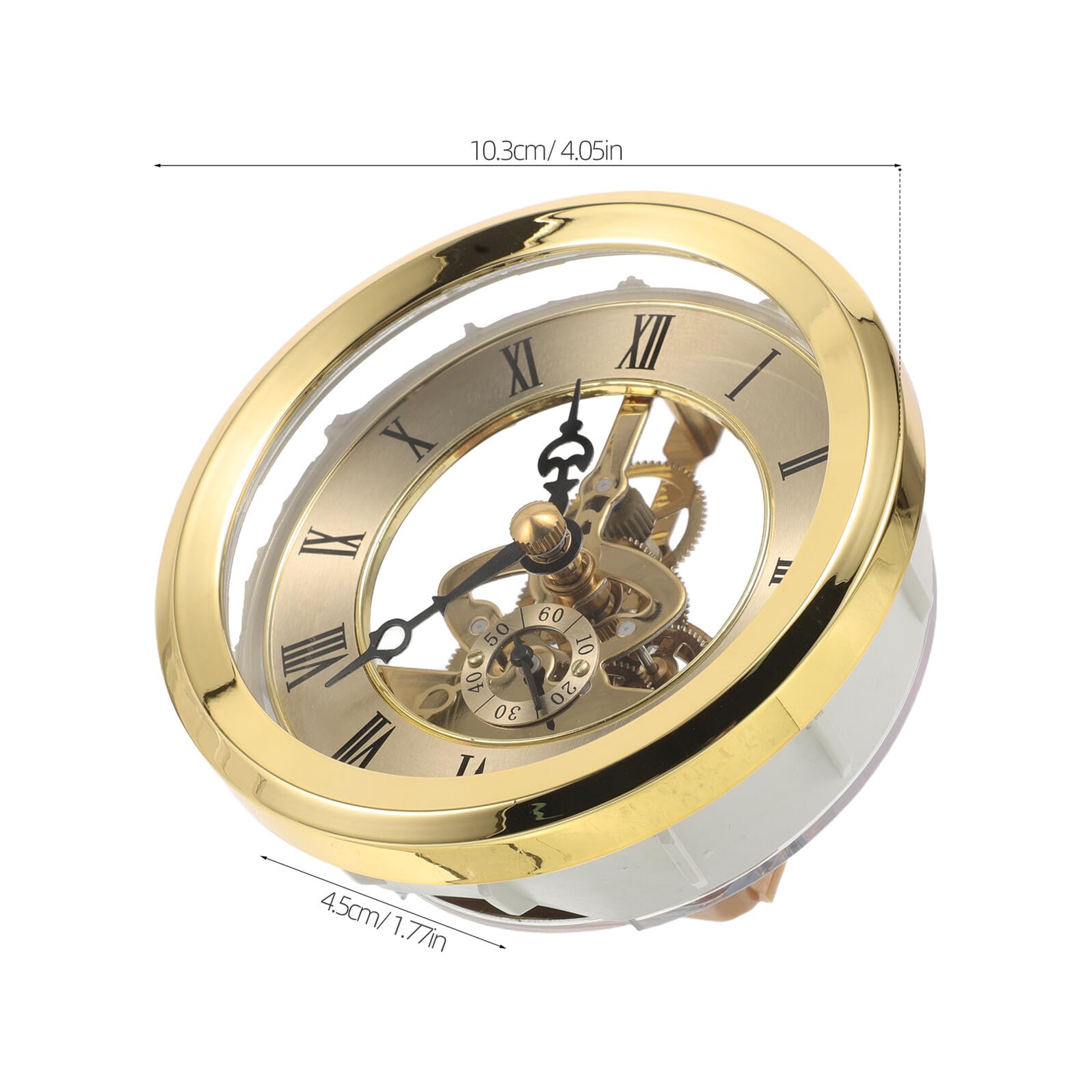 Uhrwerk Transparent mit Metallzahnrädern 103mm Durchmesser Quarz Ersatzteil für Wanduhr Selbstgemacht Uhrwerk mit Stabilem Einbau für Uhrenreparatur