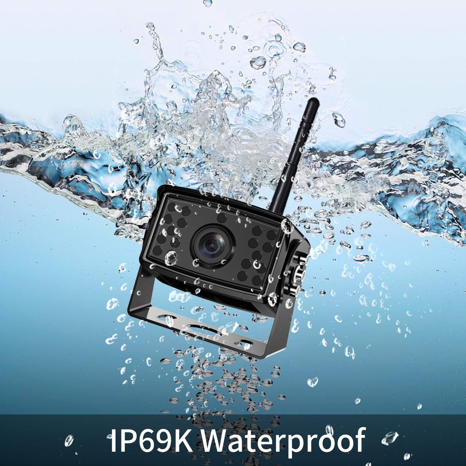 Flash Deals - 70% OFF Wireless Backup Camera System with 7'' Monitor Reversing Camera for RV Truck Trailer Pickup Car Tractor,1080P Digital Rear View Backing IP69 Waterproof Guide Lines ON/Off Yuesem 2nd