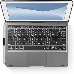 edaiser Capa com teclado giratório para iPad de 10,2 polegadas, 9ª 8ª e 7ª geração, iPad Air 3ª e iPad Pro 10.5 2ª geração: capa giratória sem fio, suporte de lápis, trackpad inteligente,
