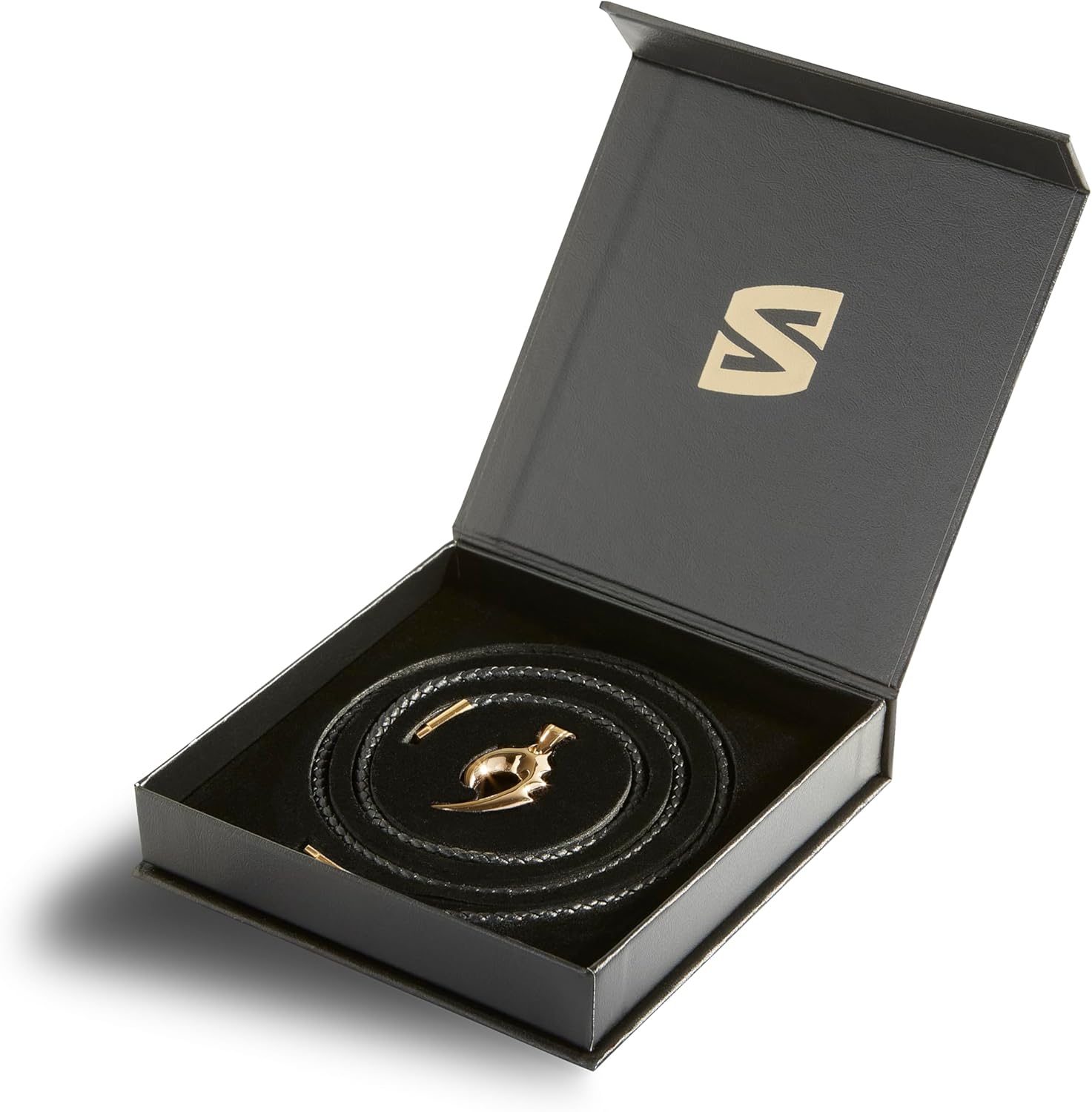 SERASAR Premium Leather Necklace Men | Stainless Steel Pendant | Secure Clasp | Three Colors | Jewelry Box Included - Image 2