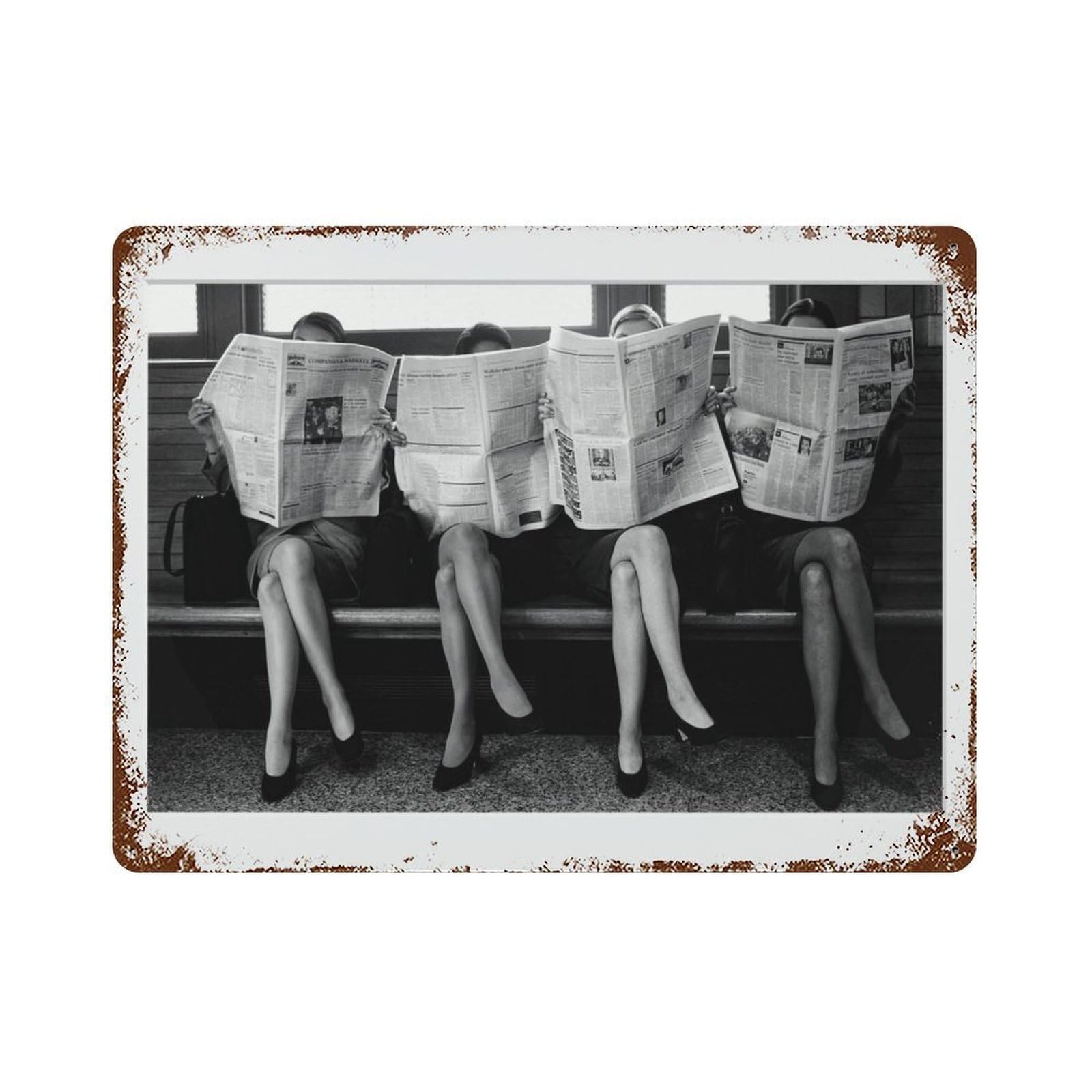 xiaoxiaoshen Newspaper Photography S Wall Decor Art Metal Tin Poster Modern Home Decor Art Home Bar Shop Decorations Vintage Sign 30x40cm