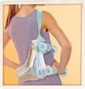 GEM QUAD ROLLER SKATES - Holographic Blue, Size 3-6